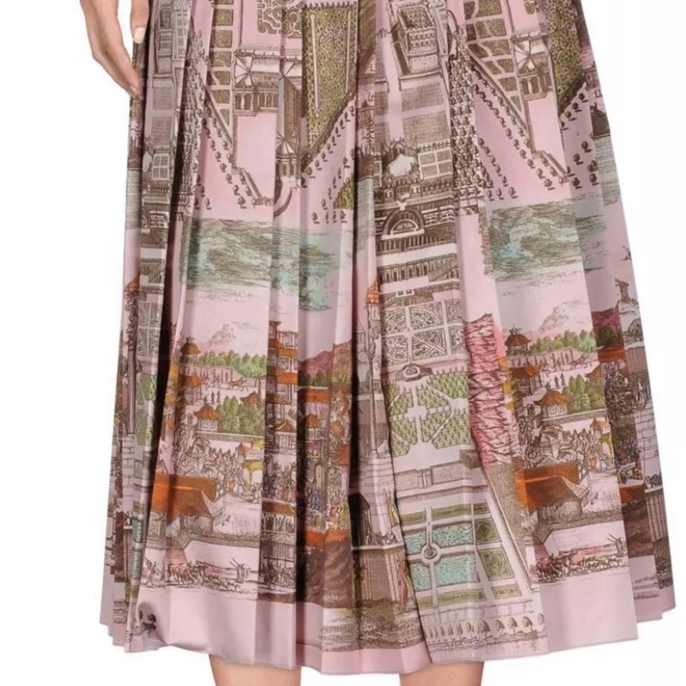 Elegant Pink Patterned Skirt